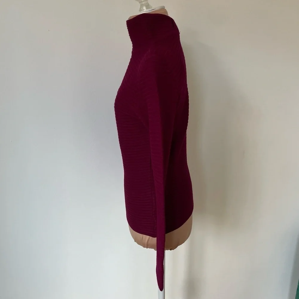 Donna Karan Burgundy Turtleneck Sweater - Picture 2 of 7